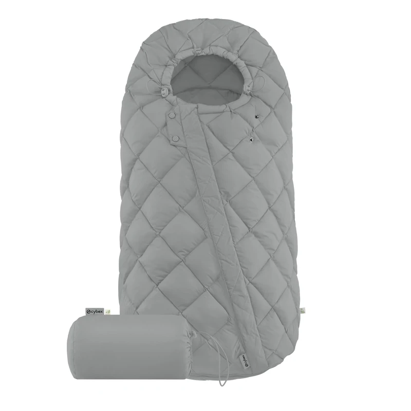 CYBEX Gold footmuff Snøgga 2, For pushchairs, For children ages 6 months to 3 year olds, TOG 4, Warm filling, Stone Grey (Grey)