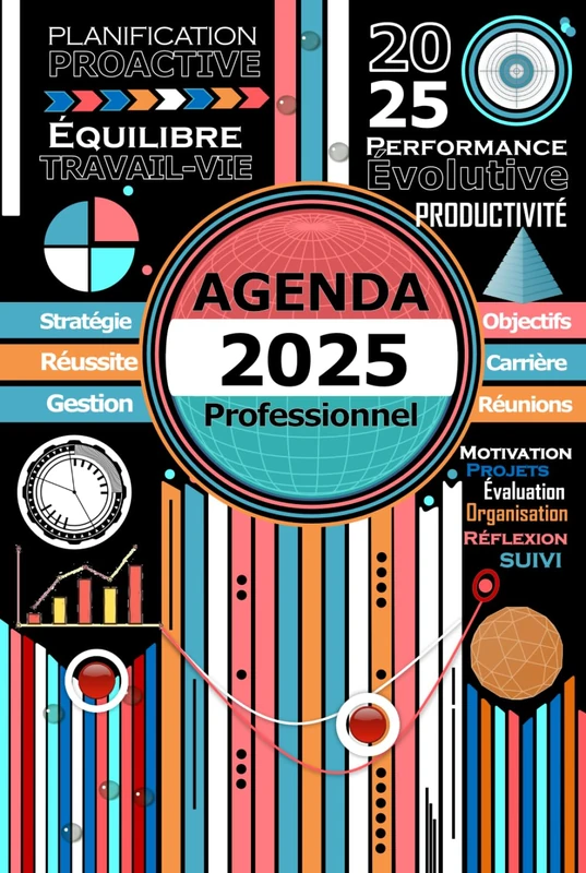 Majosta Agenda Professionnel 2025 - Design Pro Noir