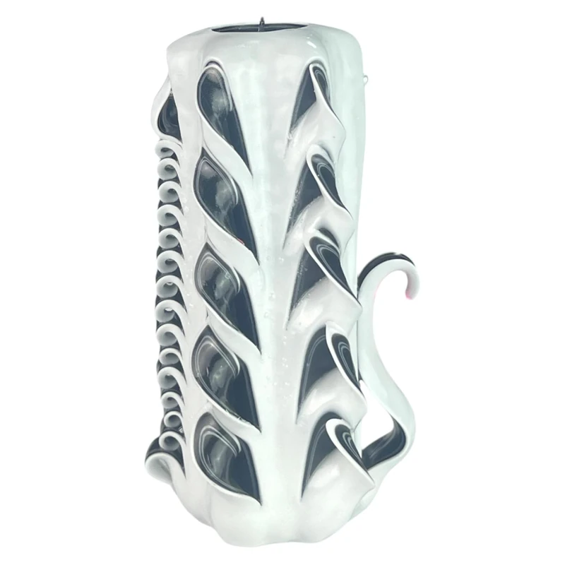 Handmade Design Candle, Odorless Decorative Candle 120 x 220 mm, 126 Hours Long Burning Cylindrical Candle, Smokeless Cotton Wicks, Ideal Home Decoration and Versatile Gift