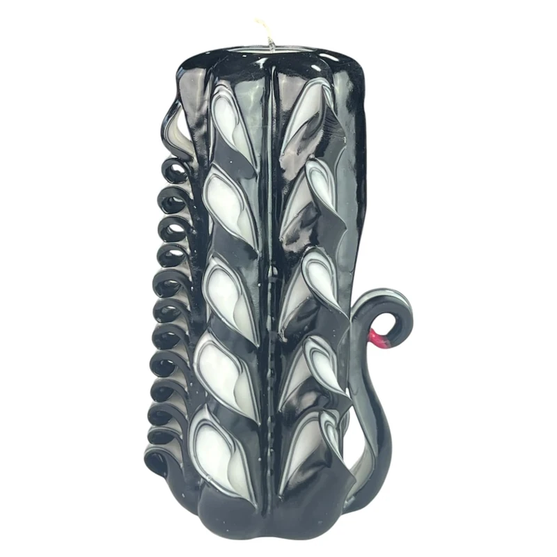 Handmade Design Candle, Odorless Decorative Candle 120 x 220 mm, 126 Hours Long Burning Cylindrical Candle, Smokeless Cotton Wicks, Ideal Home Decoration and Versatile Gift