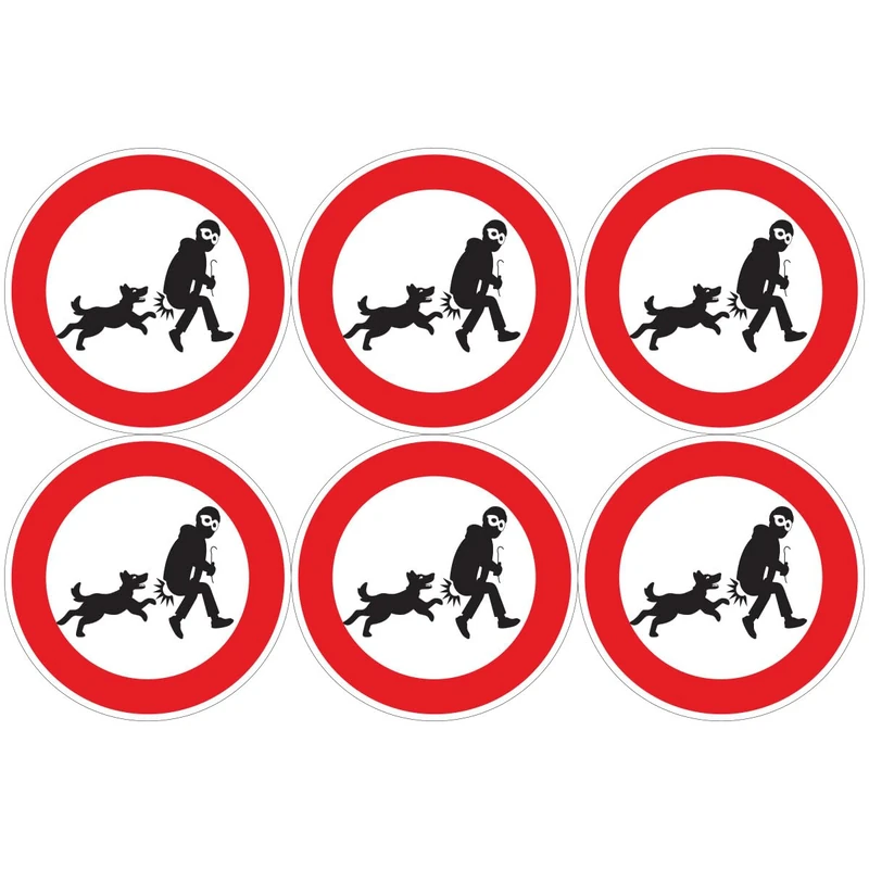 Ambiance Sticker Laminated Laminated Water and UV Resistant Warning Sign Sticker for Dogs I Mount the Guard Round 6 Stickers 30 cm - Image 1