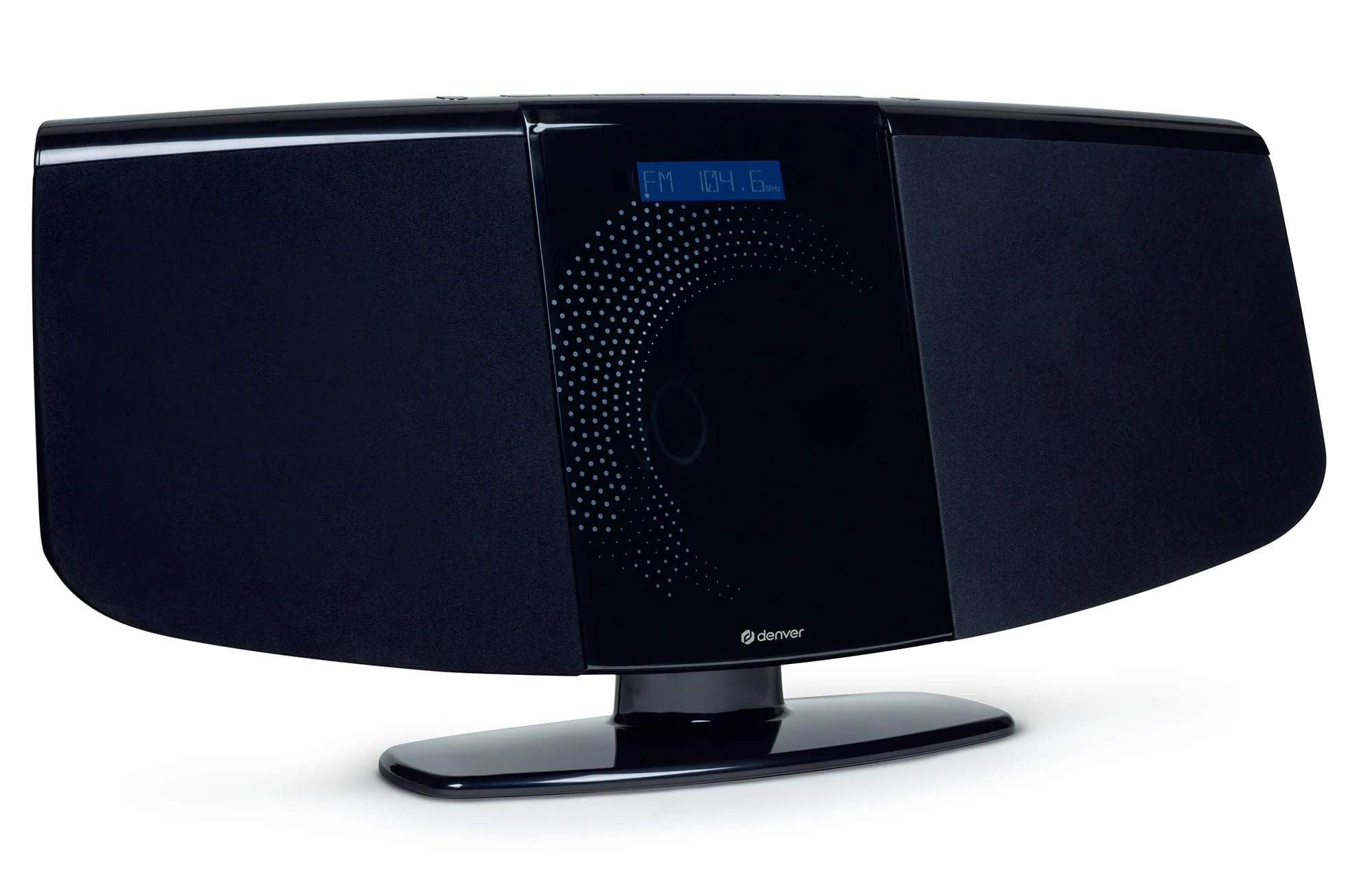 Denver Bluetooth DAB+ CD Player HiFi with Motorised CD Door | Stereo Speakers, Wall Mountable, Mains Powered, LED Display, Remote Control, FM, USB, AUX IN & MP3 MDA-320