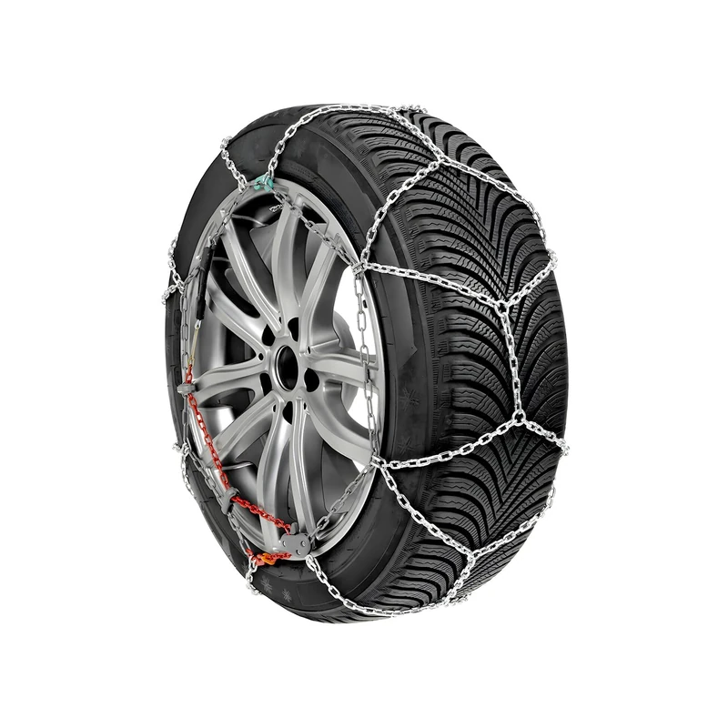 Wintem Snow Chains in Concrete Steel for Cars Size 12.5 - Ideal for Safe Travelling on Roads with Snow or Ice - Comfortable Rhombus Tread for Increased Stability
