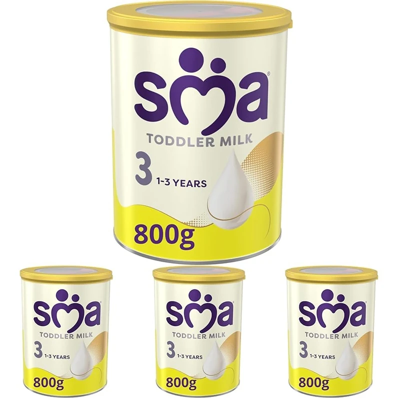 SMA Toddler Milk Powder, 1-3 Years, 800g (Pack of 4)