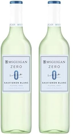 McGuigan Zero Sauvignon Blanc, No Alcohol Wine, Australia, 75cl (Case of 6) Gooseberry, Citrus, Refreshing White Wine (Pack of 2)