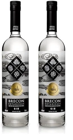 Brecon Botanicals Gin, 43 percent ABV, 70 cl. Award Winning Welsh Gin. Small Batch (Pack of 2)