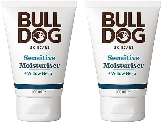 Bulldog Sensitive Moisturiser for Men, 100ml, (Pack of 2)