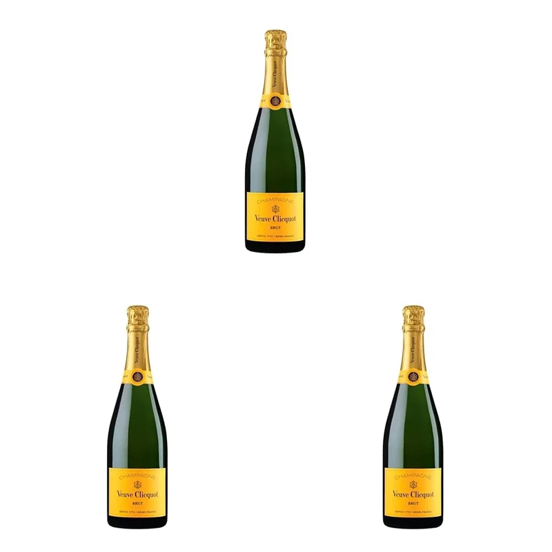 Veuve Clicquot Yellow Label Champagne, 75cl (Pack of 3)
