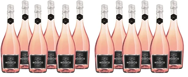 Nozeco Rose - Alcohol Free Sparkling Drink made from alcohol-removed Wine - Vegan - Case of 6 (6 x 0.75 L) Sparkling Wine (Pack of 2)