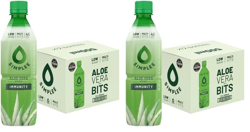 Simplee Aloe® Aloe Vera Drink with Pulp 12 x 500ml (Original) (Pack of 2)