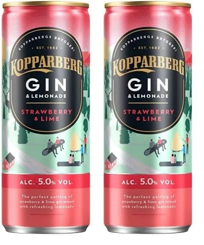 Kopparberg Gin Strawberry, Lime & Lemonade - 24 x 250ml Pack