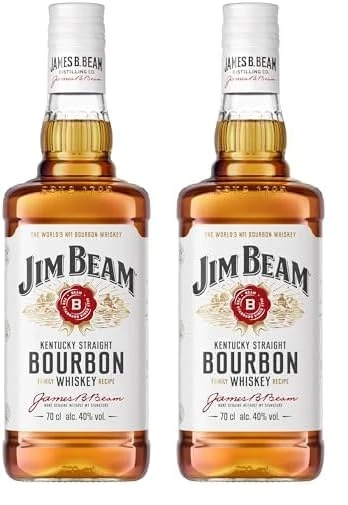 Jim Beam Kentucky Straight Bourbon Whiskey, 70cl (Pack of 2) - Image 1