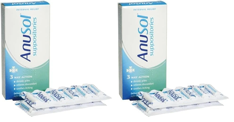 Anusol Suppositories – for Haemorrhoids & Related Conditions – Proven Formula Shrinks Piles, Relieves Discomfort & Soothes Itching – 48-Pack