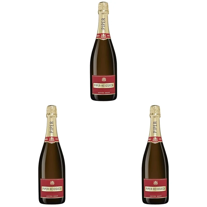 Piper Heidsieck Brut Champagne 75 cl (Pack of 3)