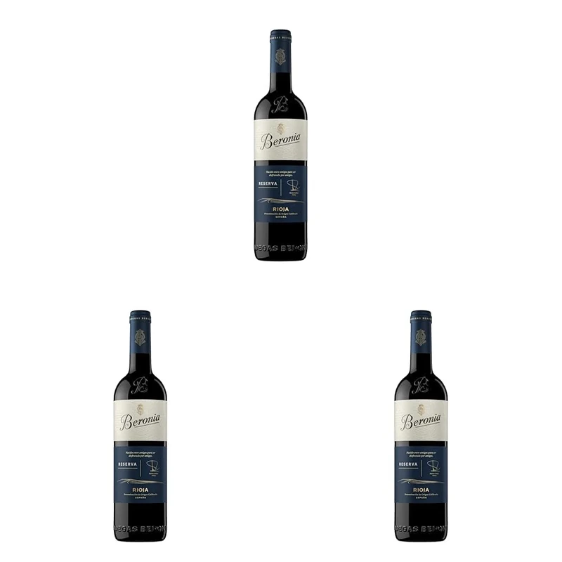 Beronia Rioja Reserva - Spanish Red Wine, 75cl Bottle (Pack of 3)