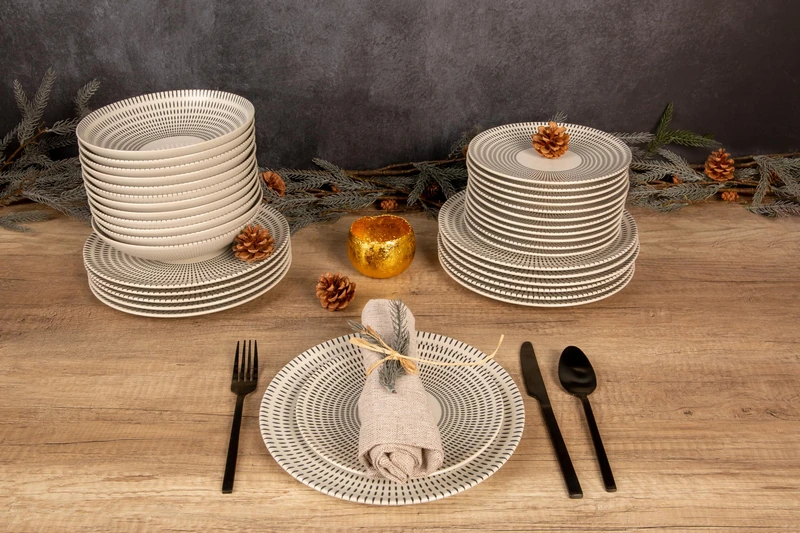 Cosy & Trendy Centrico Stoneware Table Service 36 Pieces, 12 Person