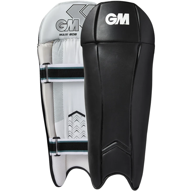 GM | Cricket Wicket Keeper Keeping Pads | Maxi 606 | PVC Facing with Dual Layer Foam Face Filling | Mesh Instep | Adult | Approx 1.065 kg per Pair | 1 Pair | Black with GM Logo | Gunn & Moore