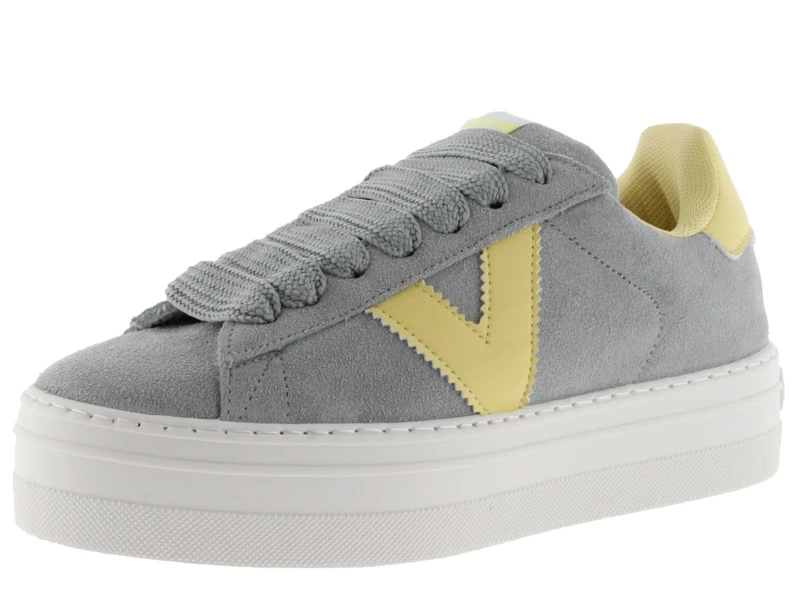 victoria Barcelona Ciclista Split Leather Low Tennis & Platform & Contrast Pieces 1092175 for Women Azul 40
