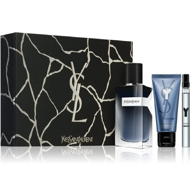 Set Ysl Y 100Ml Edp Vapo + Vs 10Ml + Sg 50Ml Xmas24