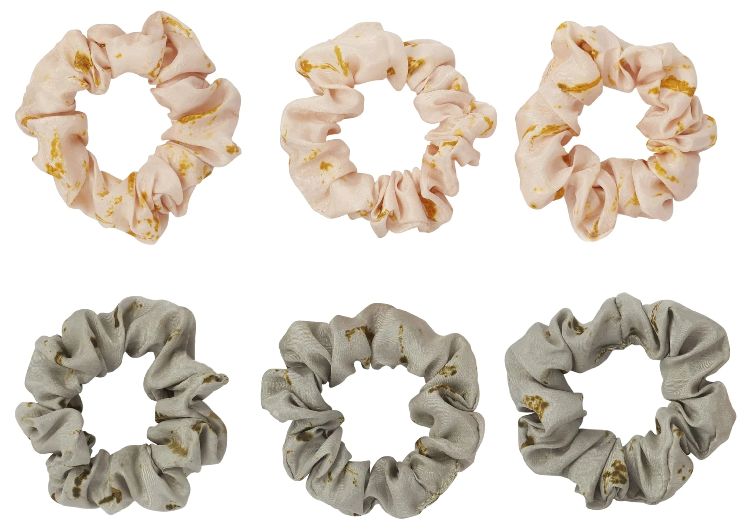 Mauli Rituals, Temple Blessed, Pure Silk Scrunchies, Set Of Six