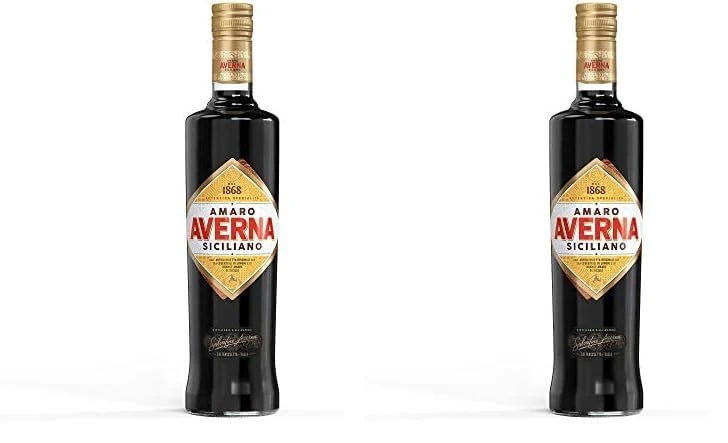 Averna Italian Bitter Liqueur | 29% ABV | Authentic Italian Amaro with Bitter orange, sweet spicy notes, and mediterranean herbs (Pack of 2)