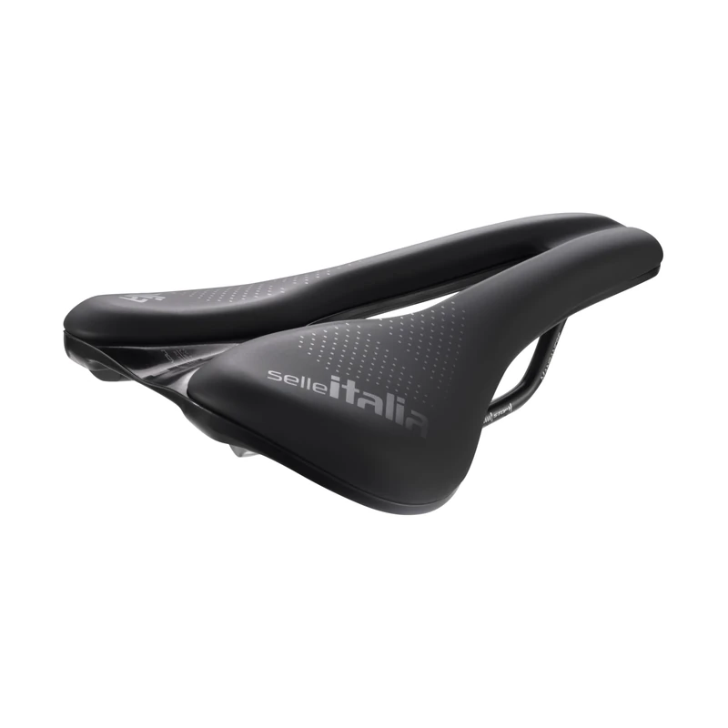Selle Italia Novus Boost EVO Gravel TM Superflow - Gravel Bike Saddle Extra Padded Superflow Cutout Manganese Frame - Size L3, Black
