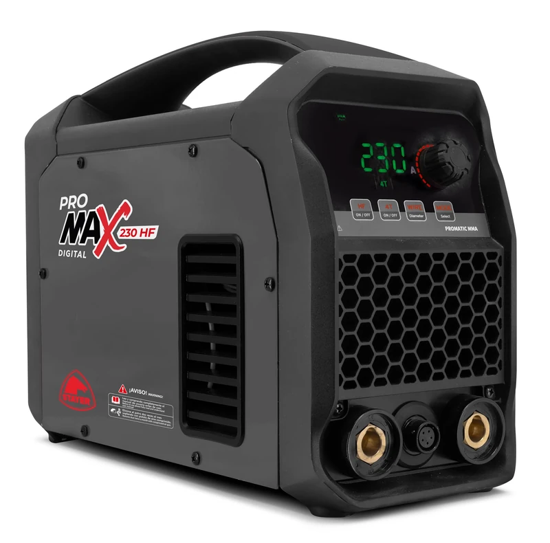 Inverter Welding Equipment for Coated Electrode with high Frequency HF, synergic and pulsed with 230A. PRO MAX 230 HF