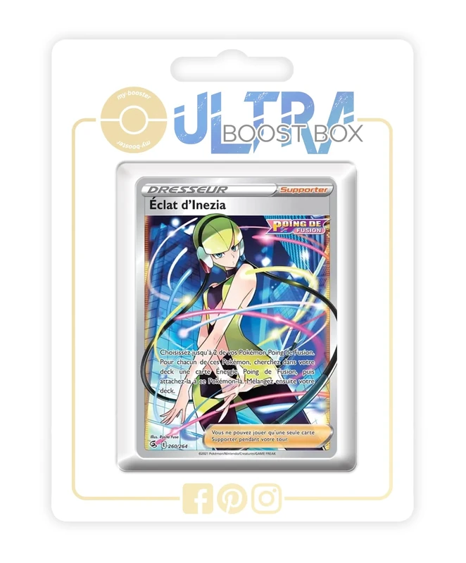 Éclat d’Inezia (Elesa's Sparkle) 260/264 Full Art Trainer Fusion Strike - my-booster X Écarlate et Violet 8 - Poing de Fusion Box of 10 Pokemon French Cards