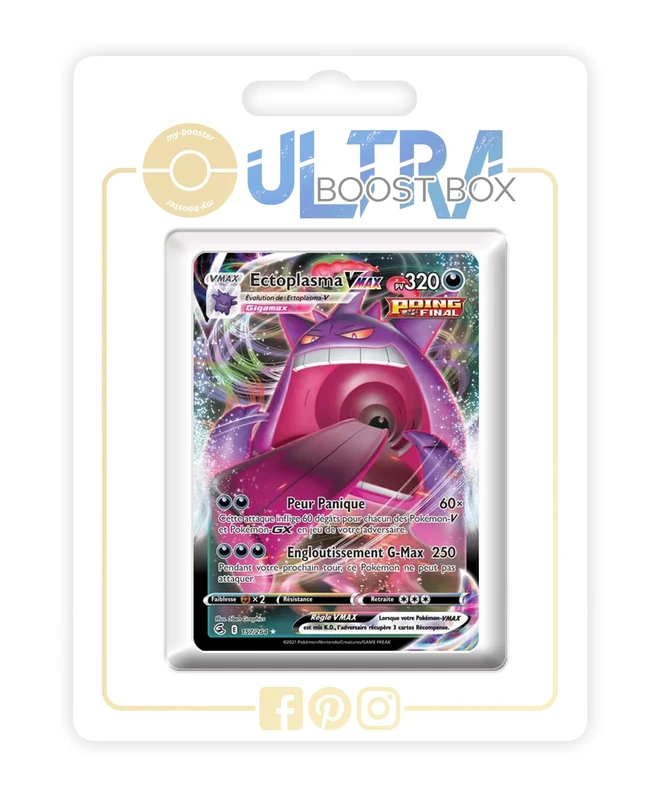 Ectoplasma VMAX (Gengar VMAX) 157/264 Single Strike - my-booster X Écarlate et Violet 8 - Poing de Fusion Box of 10 Pokemon French Cards