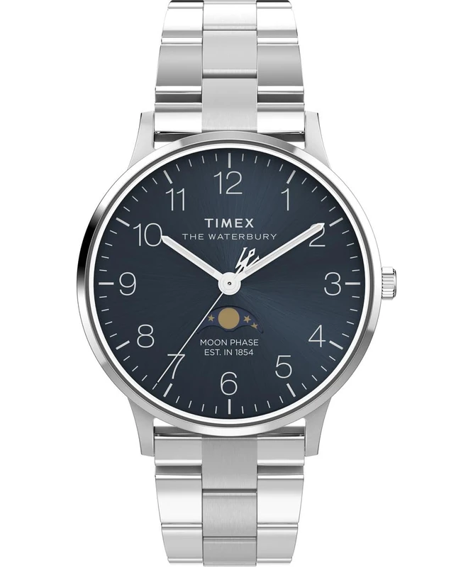 Timex Men's Analogue Quartz Watch Waterbury Classic Moon Phase