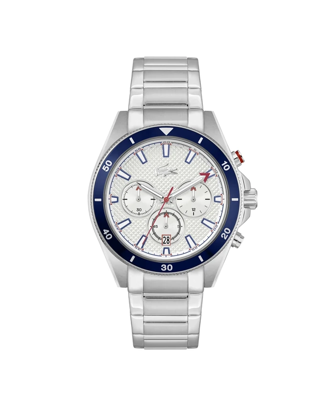Lacoste Chronograph Quartz Watch for Men MAINSAIL Collection with Silver Stainless Steel Bracelet - 2011360 - Image 1