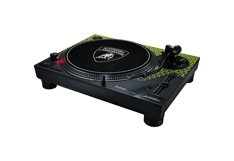 Technics SL-1200M7PBG Lamborghini Edition Direct Drive Turntable System, Coreless Motor, 3-Speed Vinyl Player, Stylus Illuminator, Green