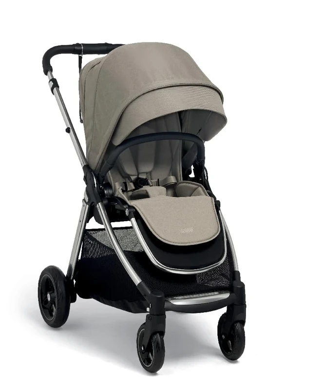 Mamas & Papas Flip XT3, Compact Pushchair, Stroller, Pram, One Handed Fold, Slim Frame, Lie Flat Seat, Large Hood, Newborn to 4 Years, Fawn