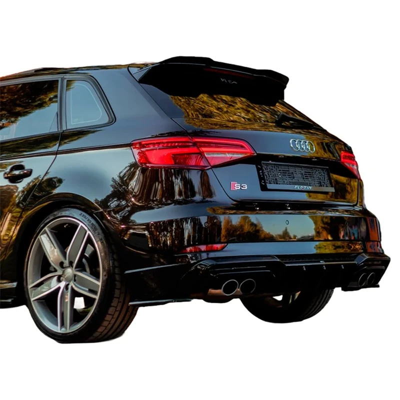 Oneway Rear Diffuser compatible with Audi S3 Sportback 8V Facelift 2016-2020 - Gloss black