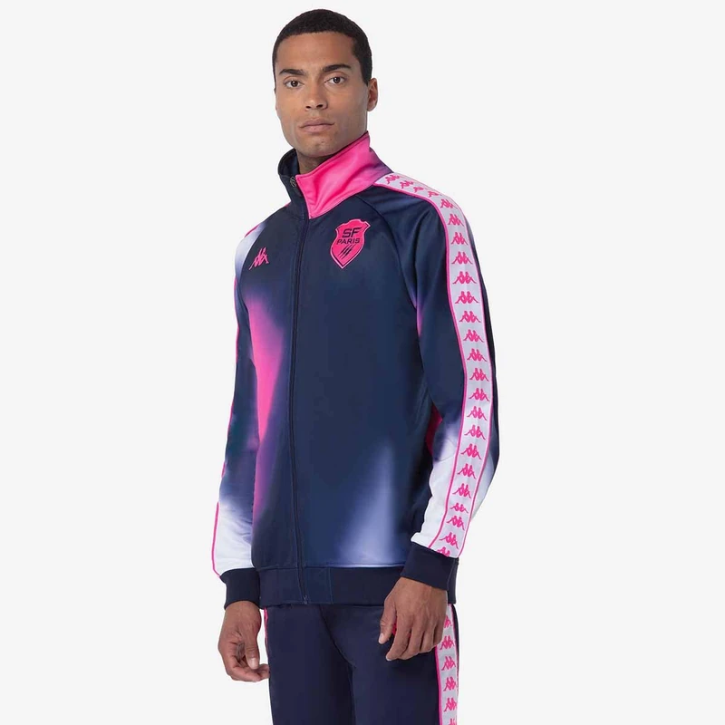 Kappa 222 BANDA ANNISTON SFP SWEAT SFP | MAN | SIZE 3XL | BLUE MARINE/WHITE/PINK FANDANG