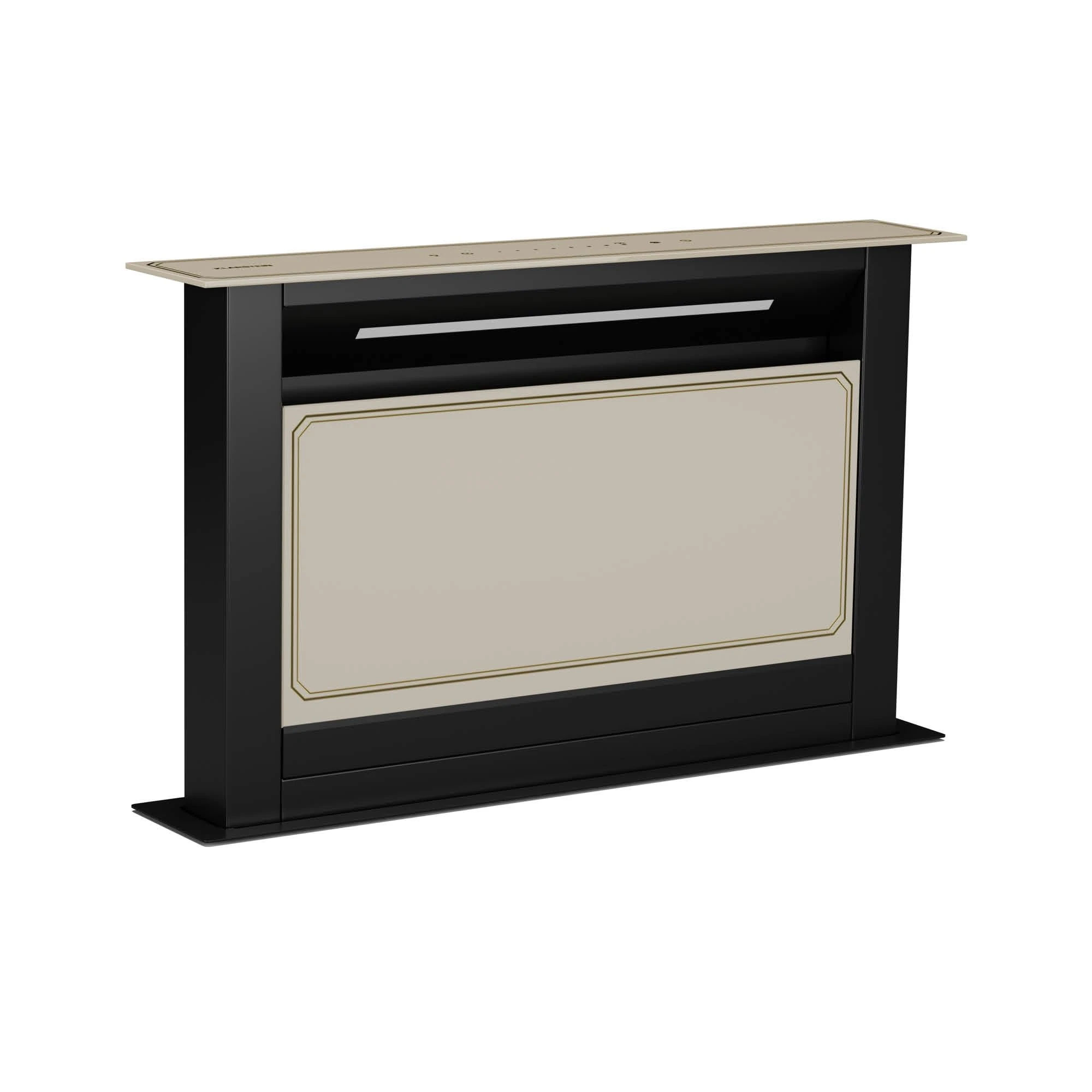 Klarstein Victoria Downdraft Cooker Hood - A++ Energy Efficient, 713.8 m³/h Airflow, Ultra Quiet 52 dB, Touchscreen Control, Dishwasher-Safe Filters, LED Lighting, Cream