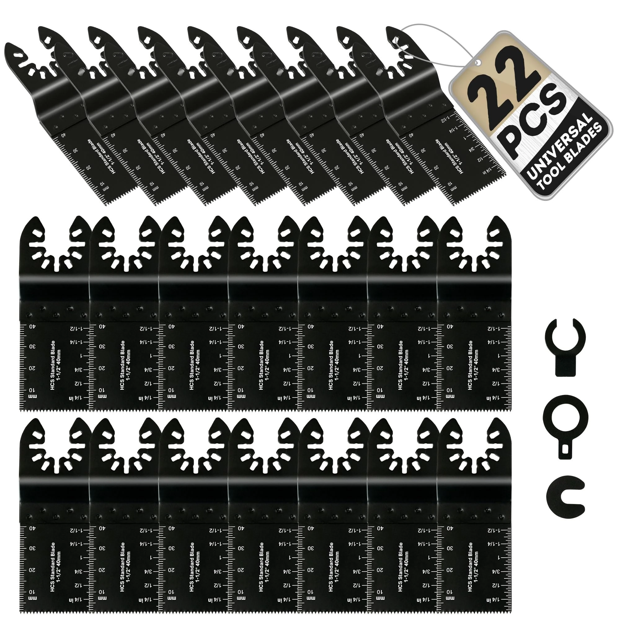 Coselena 22-Piece Multi Tool Blades Set – Heavy-Duty Oscillating Saw Blades for Wood, Plastic, and Soft Metal – Universal Fit for Precision Cutting with Most Oscillating Hand Tools