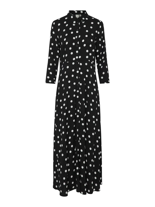 YAS Savanna Long Shirt Dress S. Noos, Black, XL