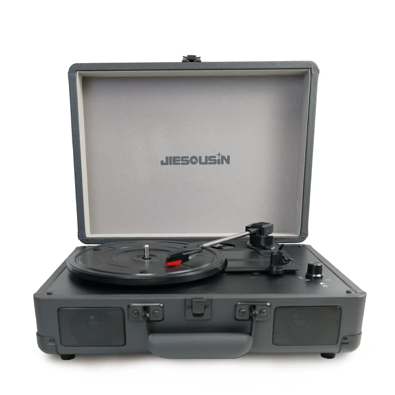 Vinyl Record Player, 3-Speed Bluetooth Portable Suitcase Record Player with Built-in Speakers, Headphone, AUX-in, RCA Line Vinyl Players for Entertainment and Home Decoration