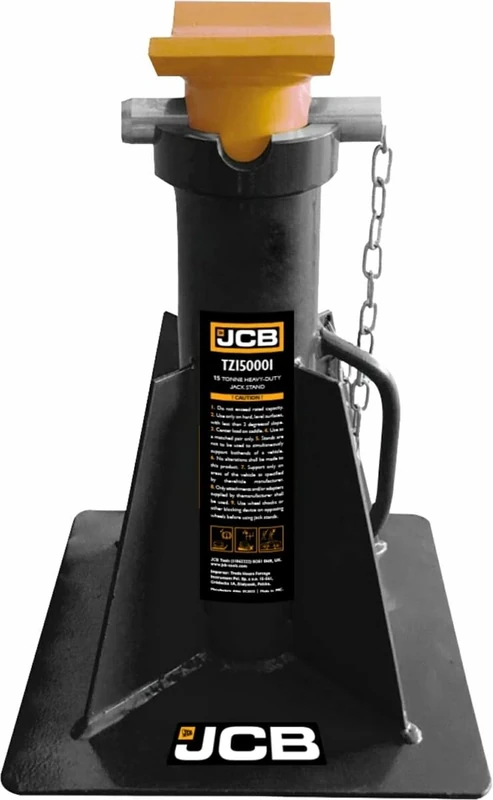 JCB 15 Tonne Car Axle Stand, 445-631mm Lifting Height, Easy Height Adjustment and Positioning, Heavy-duty, Designed to Provide Reliable Stability and Safety for Vehicles, Trucks, Bulldozers, Tractors