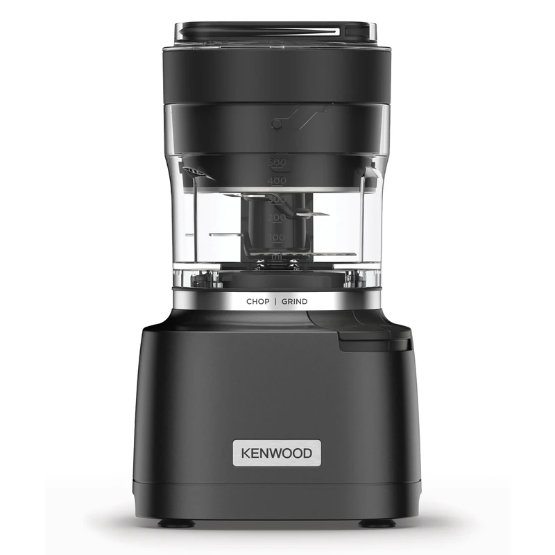 Kenwood Duo Prep CHP80.000BK, Food Chopper and Grinder 2-in-1 with Serrated Quadblades, High Speed Compact Grinder, Non Slip Base, Dishwasher Safe, 800W, Black