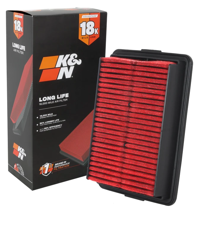 K&N Engine Air Filter: Long Service Life 18000 km Replacement Air Filter: Compatible with Hyundai/Kia L3/L4 2017-2019 (Elanta, i30, Kona, Veloster, Cee d, Forte), KNA-5050