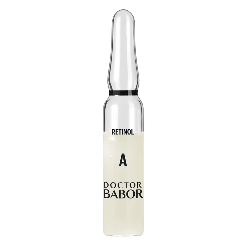 DOCTOR BABOR Renewal Ampoules, Serum Concentrate for Face, with Anti-Ageing Effect, Finer and Smoother Skin, Encapsulated Retinol with Bakuchiol and Tripeptide, Vegan Formula, 7 x 2 ml