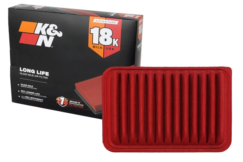 K&N Engine Air Filter: Long Life 18,000 Mile Replacement Air Filter: Compatible with 2002-2019 Toyota (Auris, Avensis, Corolla, Vitz, Yaris, Verso, Probox, Ractis, Wish, Alion, Premio), KNA-2360