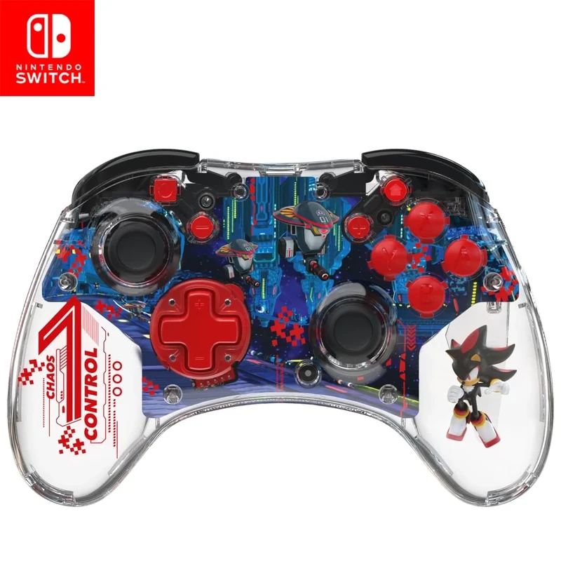 PDP REALMz™ Wireless Nintendo Switch Pro Controller, Rechargeable LED, Licensed for Nintendo Switch|Lite|OLED: Sonic Shadow Space Colony ARK (with Full Motion Controls)