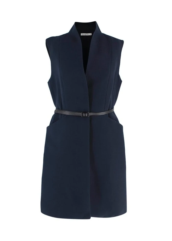 Dior Pre-loved Navy Sleeveless Longline Waistcoat