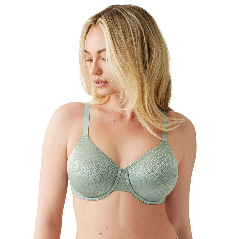 Wacoal Women's Back Appeal Unlined Full Coverage Underwire Bra, 855303, Iceberg Green, 36DD