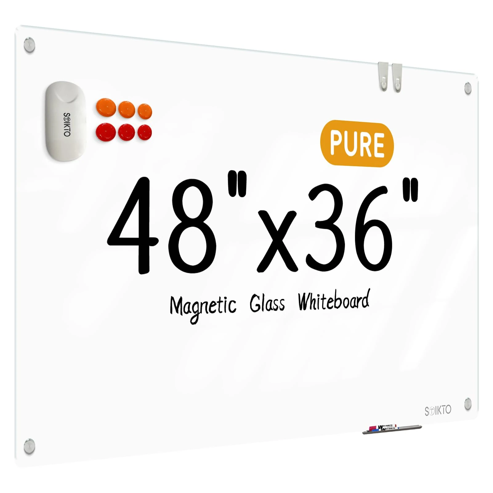 Magnetic Dry Erase Whiteboard Glass Board for Office, Home, Wall, Glass
