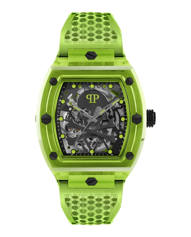 Philipp Plein Men's Analogue Quartz Watch with Plastic Strap PWPTA0124