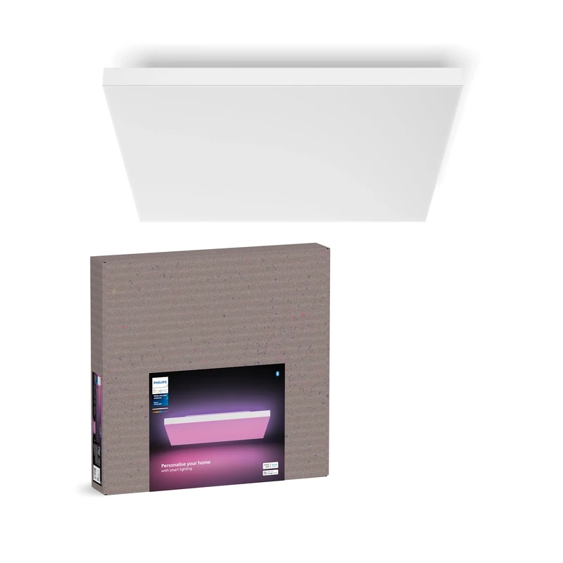 Philips Hue Datura Smart Panel Light (Square 60 x 60 cm), White and Coloured Light, Bluetooth Compatible, Voice Control with Alexa, Apple Home and Google Assistant